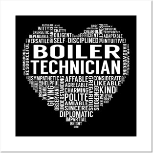 Boiler Technician Heart Posters and Art